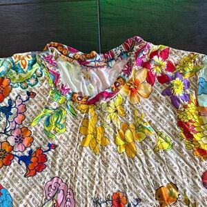 Colorful Floral Boho Tee - Multicolor